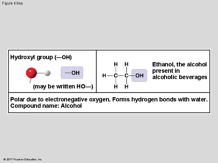 Figure 4. 9 aa Hydroxyl group (—OH) Ethanol, the alcohol present in alcoholic beverages