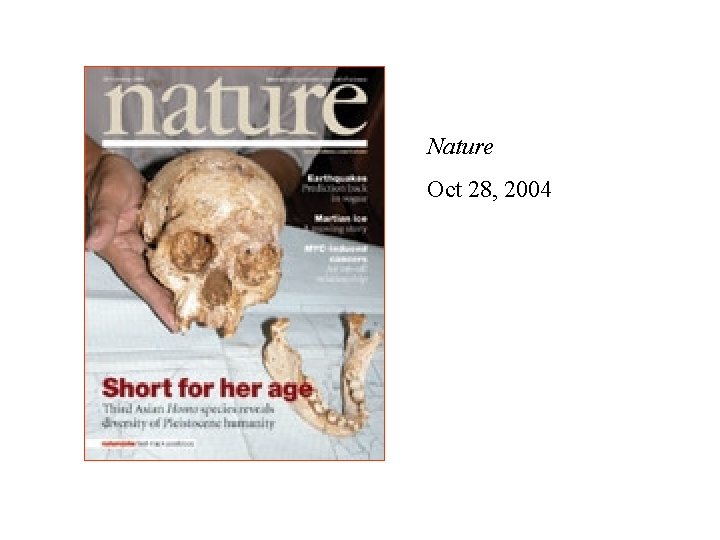 Nature Oct 28, 2004 