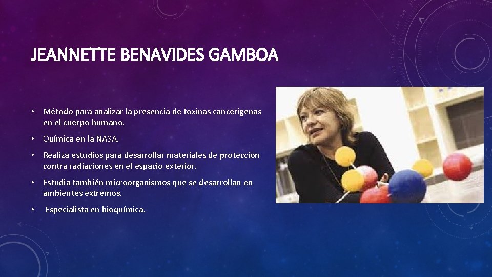 JEANNETTE BENAVIDES GAMBOA • Método para analizar la presencia de toxinas cancerígenas en el