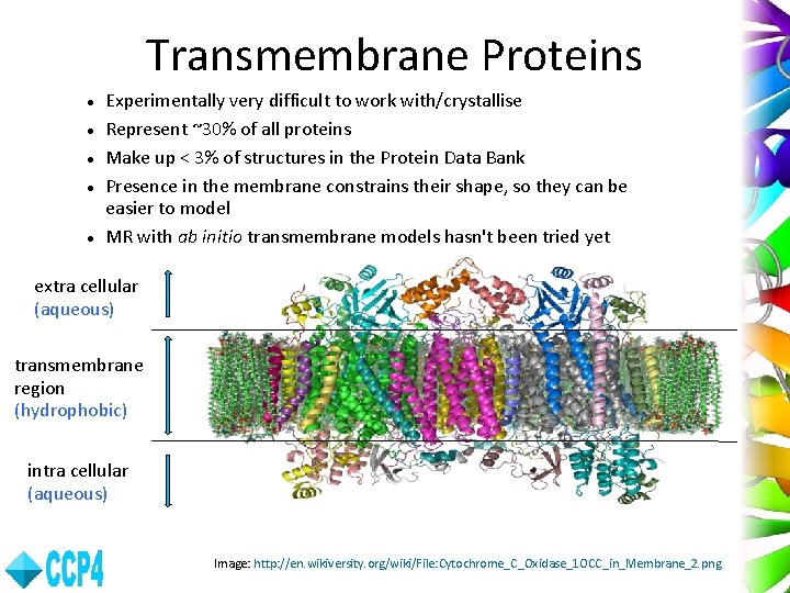 Transmembrane Proteins Experimentally very difficult to work with/crystallise Represent ~30% of all proteins Make