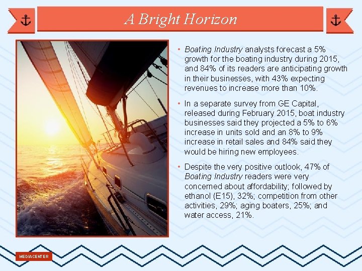 A Bright Horizon • Boating Industry analysts forecast a 5% growth for the boating