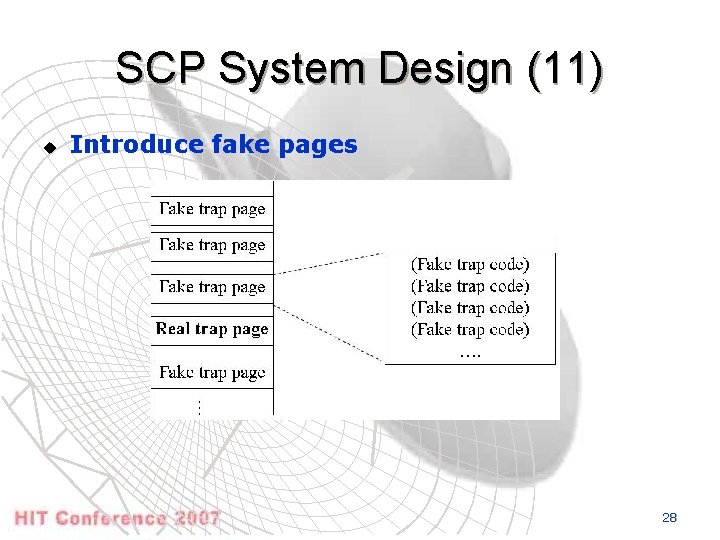 SCP System Design (11) u Introduce fake pages 28 