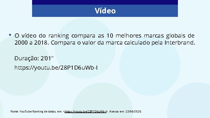 Vídeo • O vídeo do ranking compara as 10 melhores marcas globais de 2000