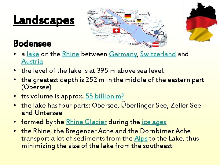 Landscapes Bodensee • a lake on the Rhine between Germany, Switzerland Austria • the