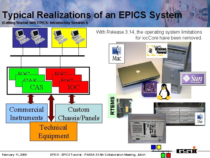 Typical Realizations of an EPICS System (Getting Started with EPICS: Introductory Session I) With