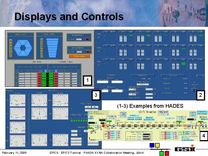 Displays and Controls 1 3 2 (1 -3) Examples from HADES 4 February 11,