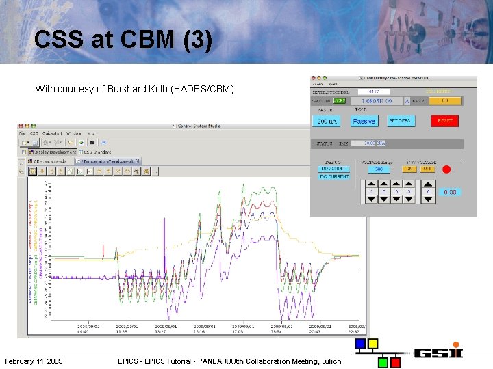 CSS at CBM (3) With courtesy of Burkhard Kolb (HADES/CBM) February 11, 2009 EPICS