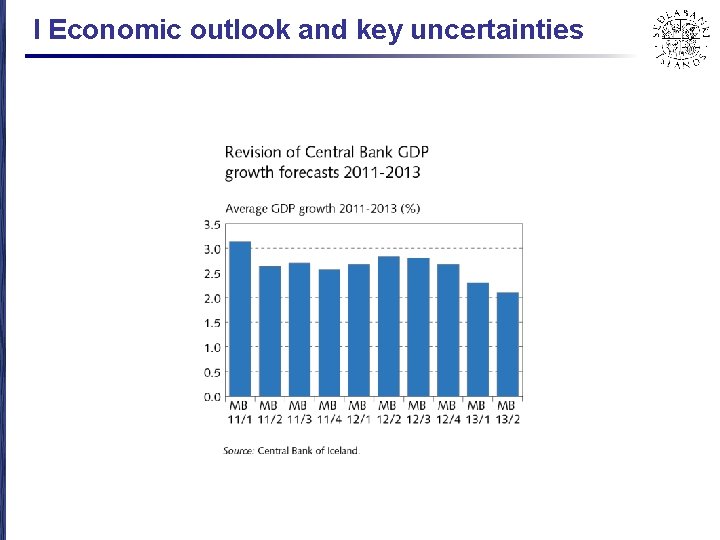 I Economic outlook and key uncertainties 