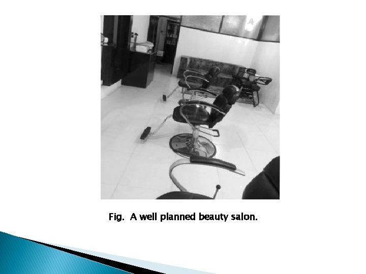 Fig. A well planned beauty salon. 