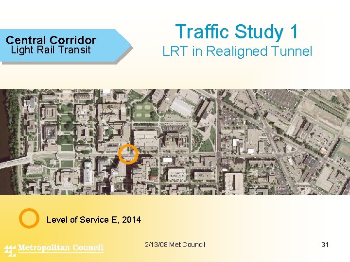 Central Corridor Light Rail Transit Traffic Study 1 LRT in Realigned Tunnel Level of