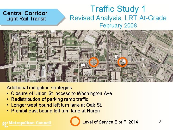 Central Corridor Light Rail Transit Traffic Study 1 Revised Analysis, LRT At-Grade February 2008