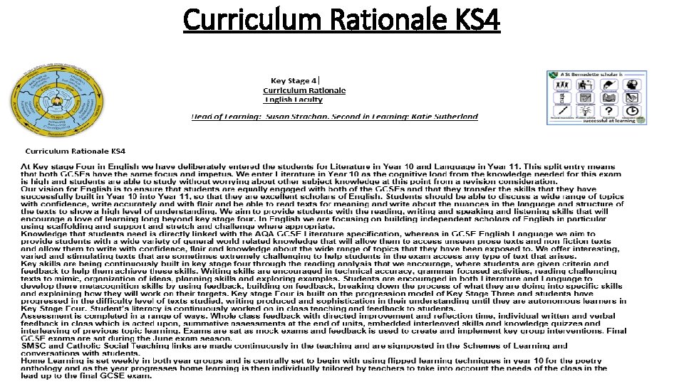 Curriculum Rationale KS 4 