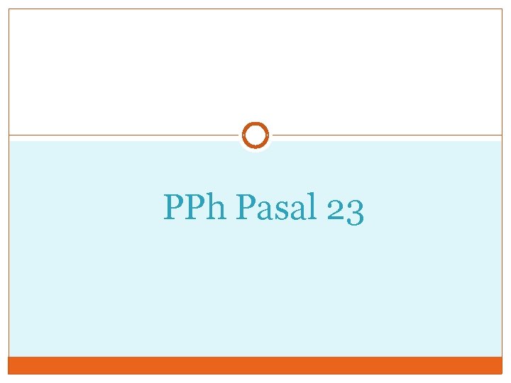 PPh Pasal 23 