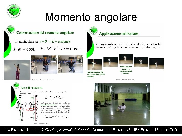 Momento angolare “La Fisica del Karate”, C. Gianino, J. Immé, A. Giannì – Comunicare