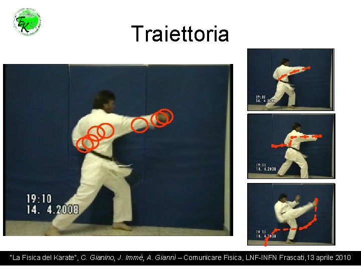 Traiettoria “La Fisica del Karate”, C. Gianino, J. Immé, A. Giannì – Comunicare Fisica,