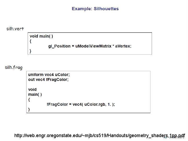 http: //web. engr. oregonstate. edu/~mjb/cs 519/Handouts/geometry_shaders. 1 pp. pdf http: //web. engr. oregonstate. edu/~mjb/cs 519/Handouts/geometry_shaders. 1 pp. pdf