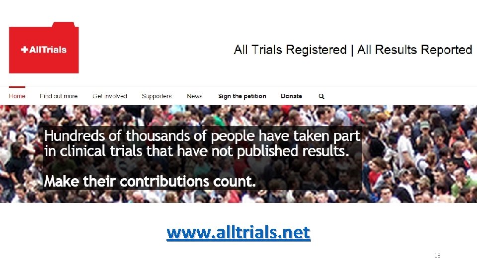 www. alltrials. net 18 