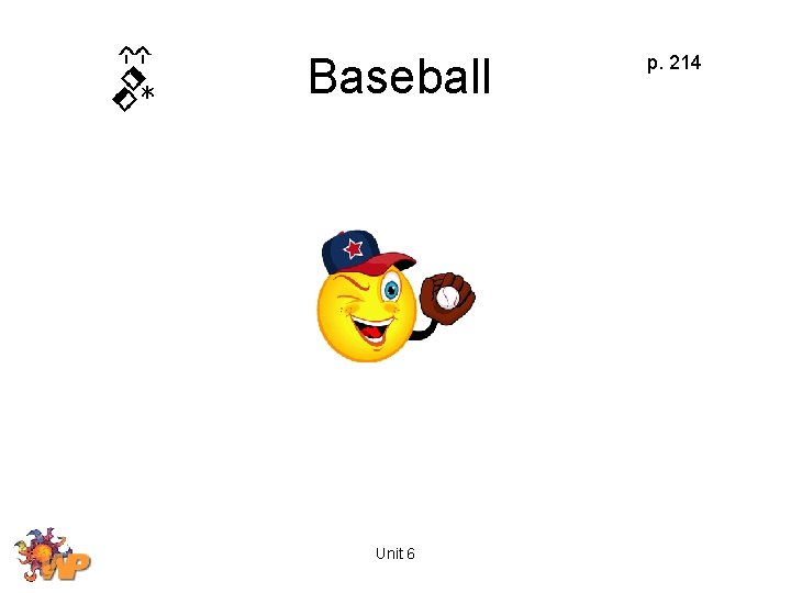 Baseball Unit 6 p. 214 