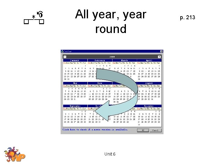 All year, year round Unit 6 p. 213 