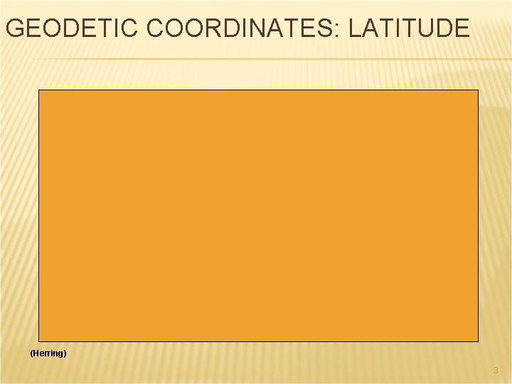 GEODETIC COORDINATES: LATITUDE (Herring) 3 