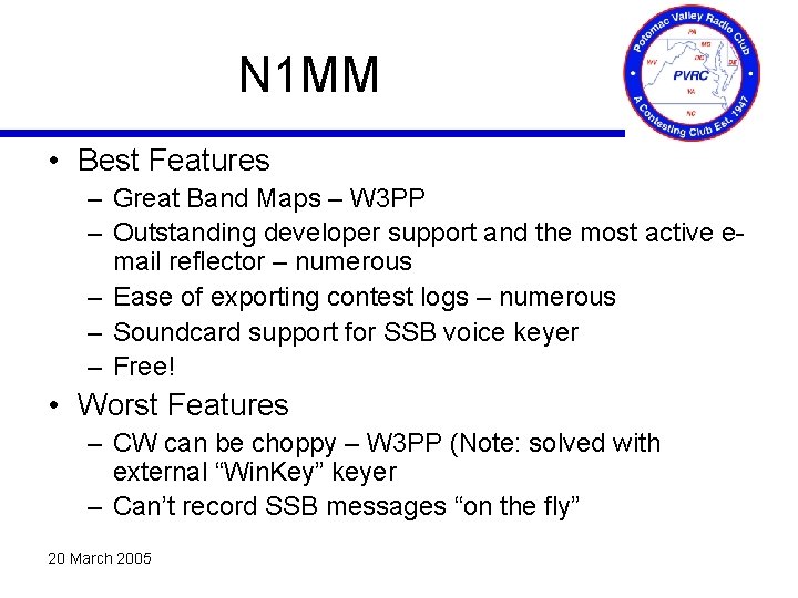 N 1 MM • Best Features – Great Band Maps – W 3 PP