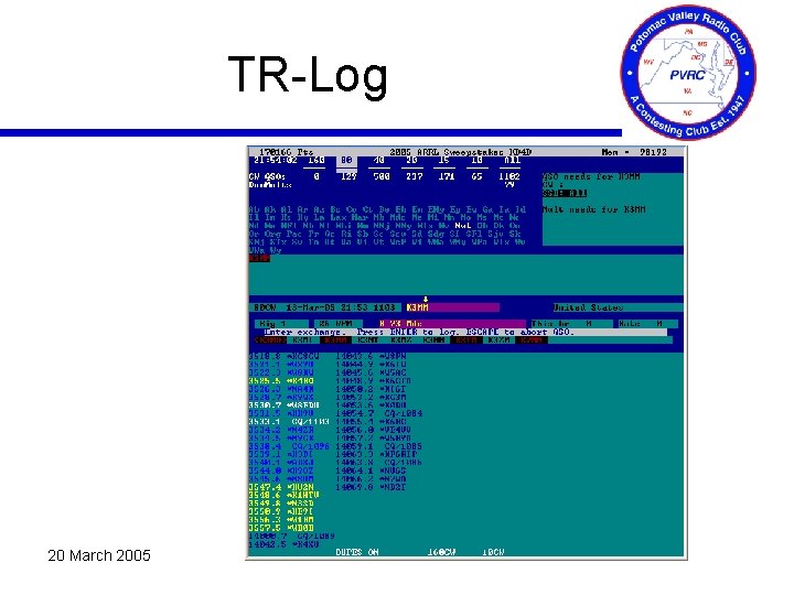 TR-Log 20 March 2005 