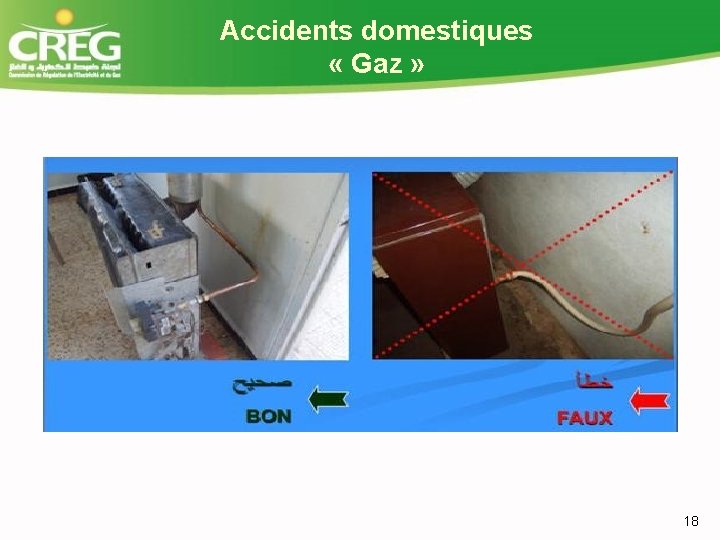 Accidents domestiques « Gaz » 18 