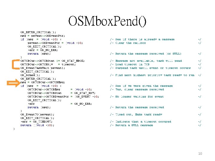 OSMbox. Pend() 10 
