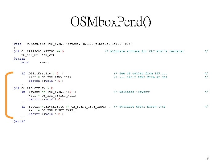 OSMbox. Pend() 9 