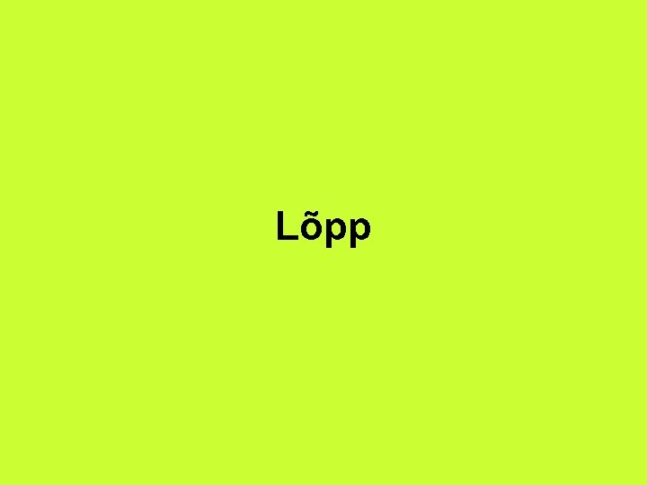 Lõpp 