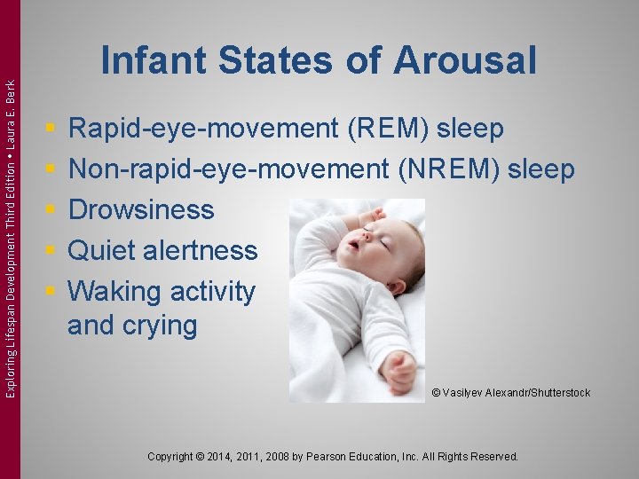 Exploring Lifespan Development Third Edition Laura E. Berk Infant States of Arousal § §