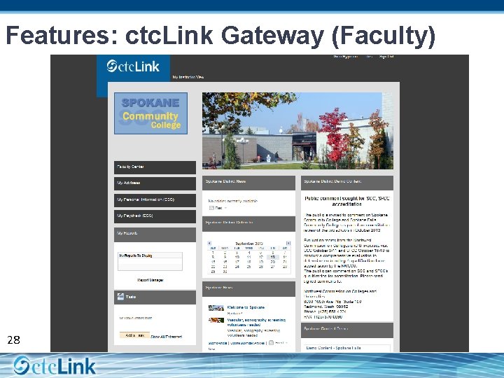 Features: ctc. Link Gateway (Faculty) 28 