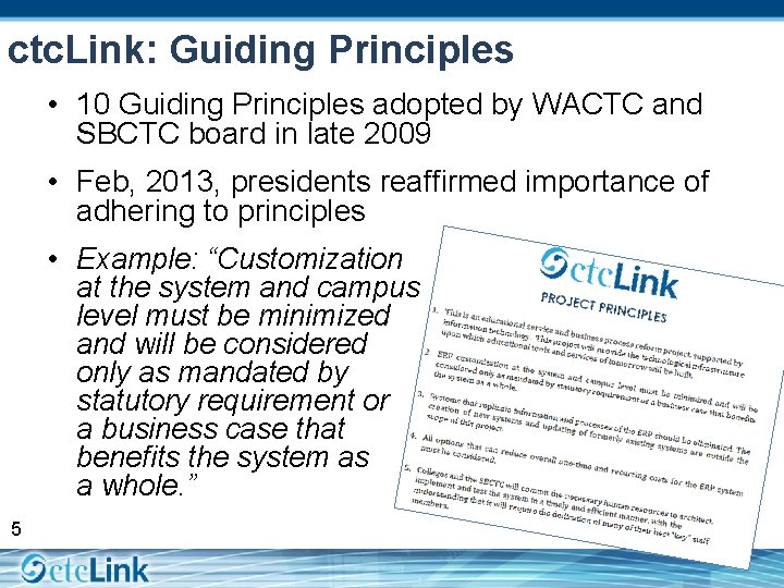 ctc. Link: Guiding Principles • 10 Guiding Principles adopted by WACTC and SBCTC board