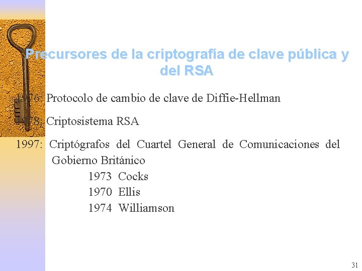 Precursores de la criptografía de clave pública y del RSA 1976: Protocolo de cambio