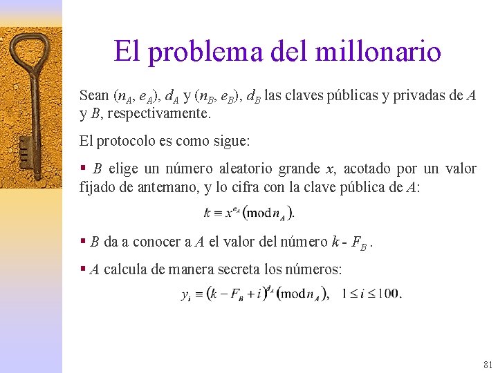 El problema del millonario Sean (n. A, e. A), d. A y (n. B,