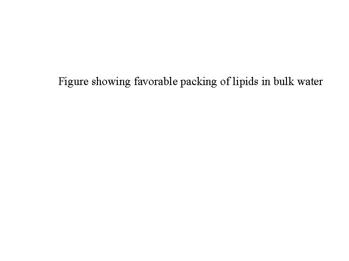 Figure showing favorable packing of lipids in bulk water 