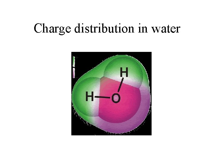 Charge distribution in water 