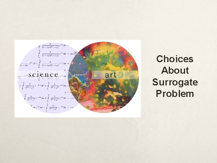 Choices About Surrogate Problem 