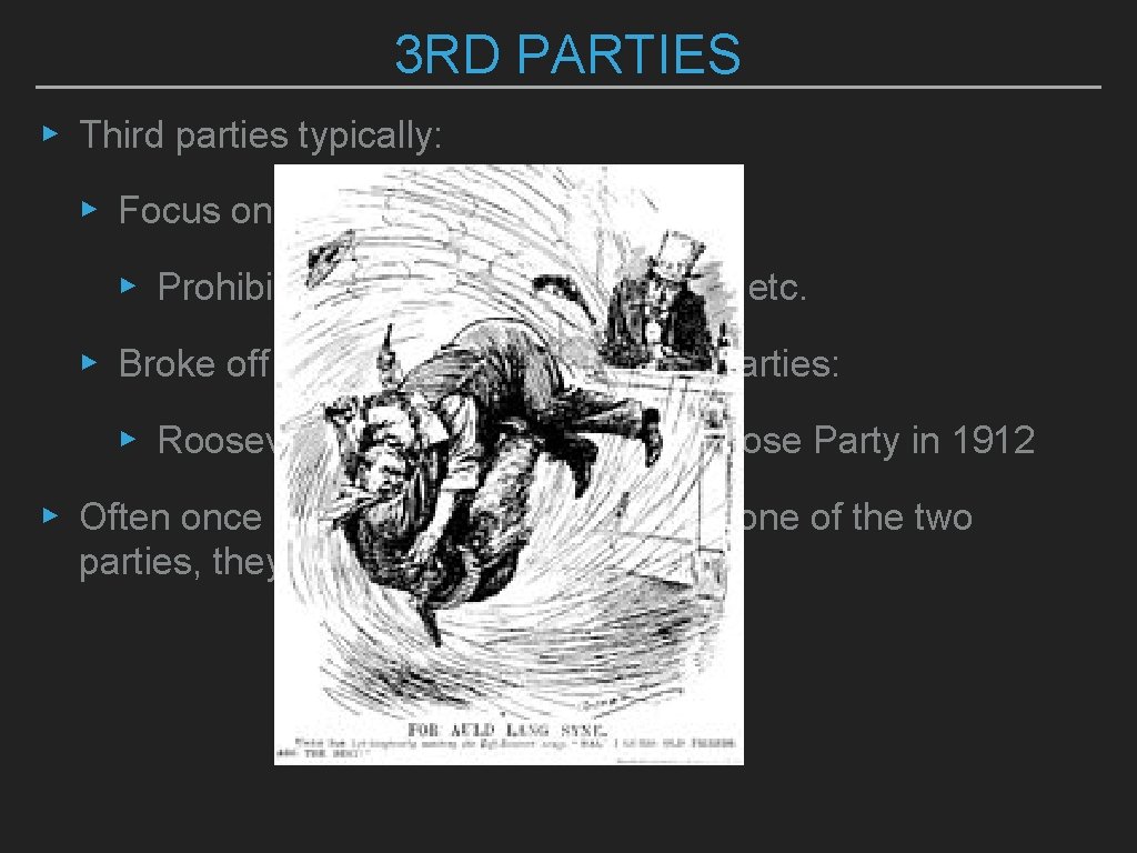 3 RD PARTIES ▸ Third parties typically: ▸ Focus on single issues: ▸ Prohibition,