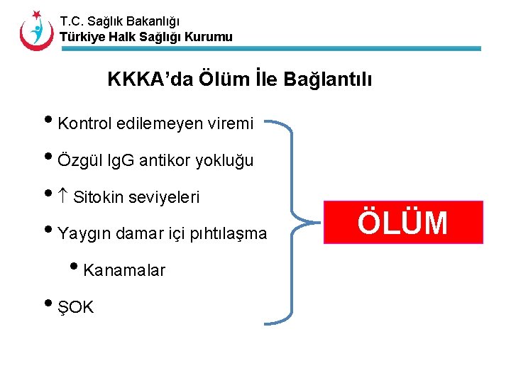 T. C. Sağlık Bakanlığı Türkiye Halk Sağlığı Kurumu KKKA’da Ölüm İle Bağlantılı • Kontrol