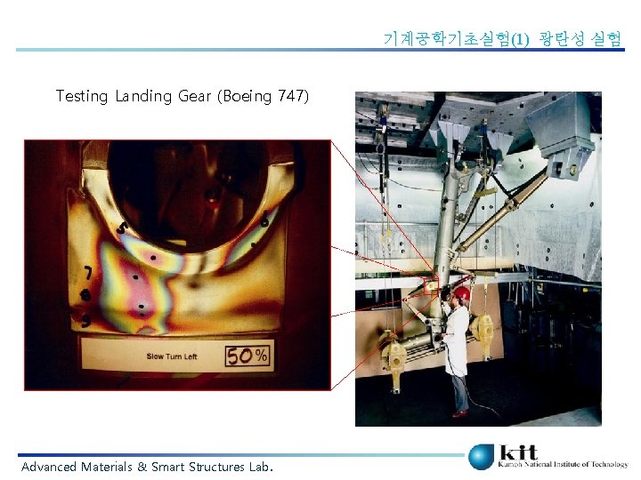기계공학기초실험(1) 광탄성 실험 Testing Landing Gear (Boeing 747) Advanced Materials & Smart Structures Lab.