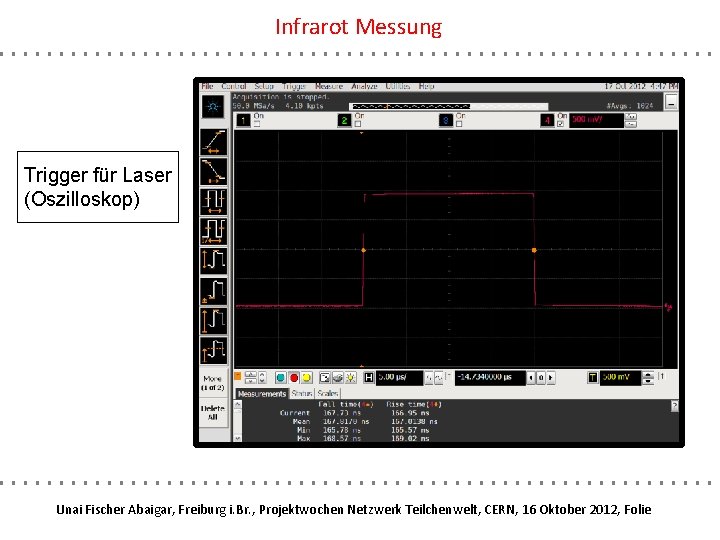 Infrarot Messung Trigger für Laser (Oszilloskop) Unai Fischer Abaigar, Freiburg i. Br. , Projektwochen