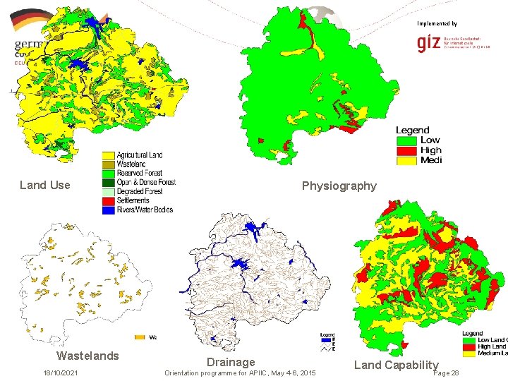 Implemented by Land Use Wastelands 18/10/2021 Physiography Drainage Orientation programme for APIIC, May 4
