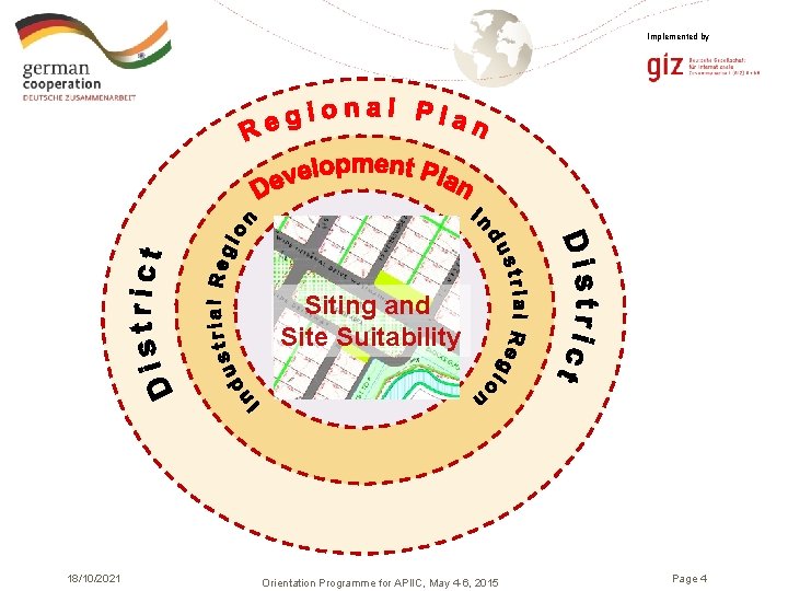 Implemented by Siting and Site Suitability 18/10/2021 Orientation Programme for APIIC, May 4 -6,