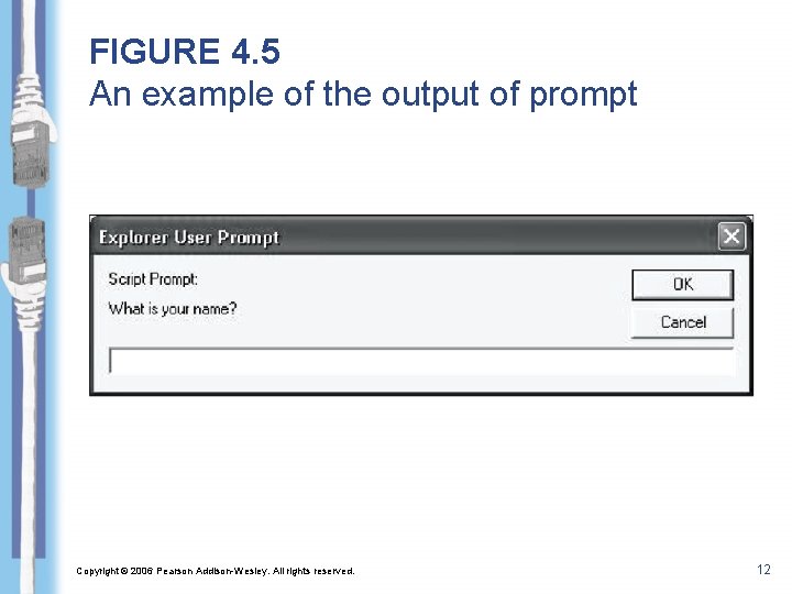 FIGURE 4. 5 An example of the output of prompt Copyright © 2006 Pearson FIGURE 4. 5 An example of the output of prompt Copyright © 2006 Pearson