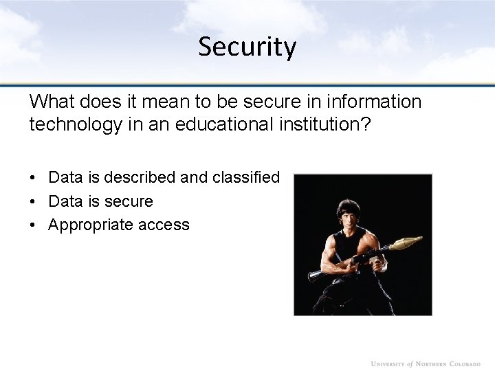 Security What does it mean to be secure in information technology in an educational
