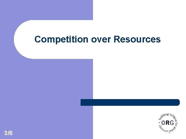 Competition over Resources 3/6 