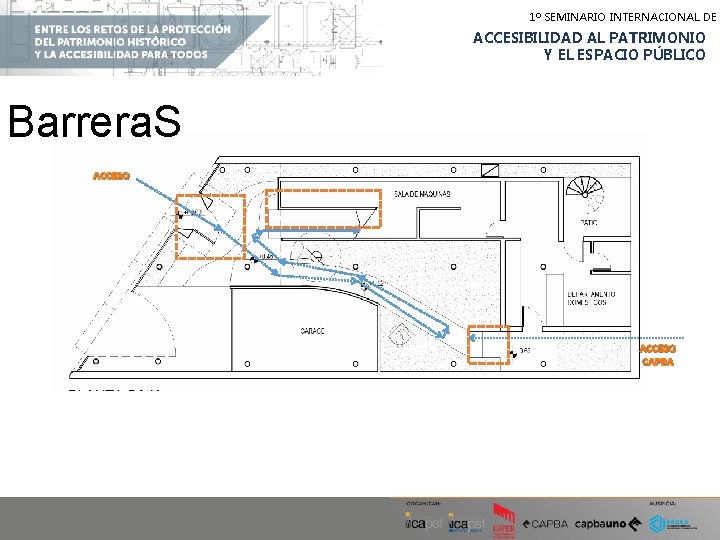 1º SEMINARIO INTERNACIONAL DE ACCESIBILIDAD AL PATRIMONIO Y EL ESPACIO PÚBLICO Barrera. S ACCESO 1º SEMINARIO INTERNACIONAL DE ACCESIBILIDAD AL PATRIMONIO Y EL ESPACIO PÚBLICO Barrera. S ACCESO