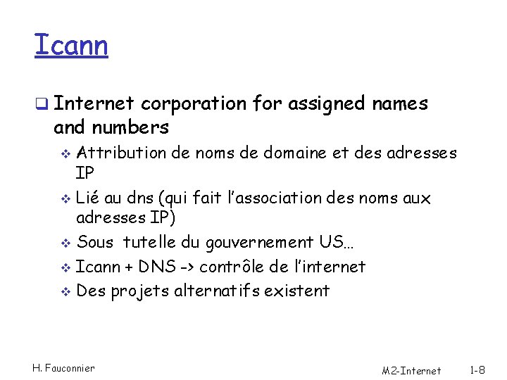 Icann q Internet corporation for assigned names and numbers Attribution de noms de domaine