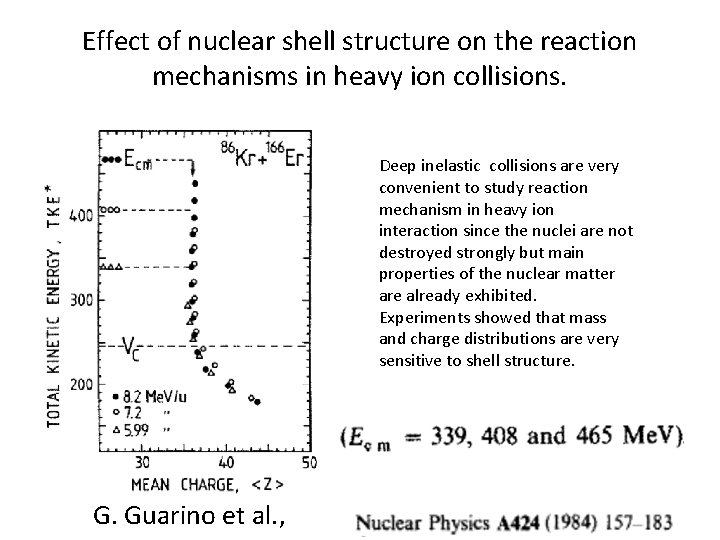 Effect of nuclear shell structure on the reaction mechanisms in heavy ion collisions. Deep